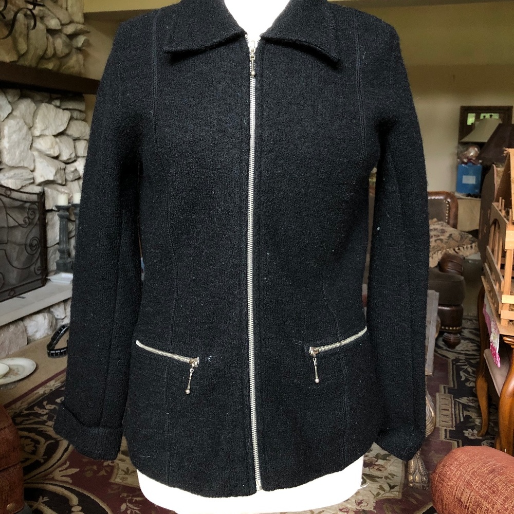 Rafaella Wool Zip-Up Jacket